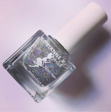 Load image into Gallery viewer, majestic! multicolor glitter nail polish or topcoat .51 fl. oz. quick dry. vegan. nontoxic. durable