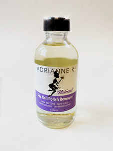 adrianne k soy+lavender nail polish remover, natural & 100% effective, 4 fl oz (118 ml) non-acetone. non-acetate. vegan