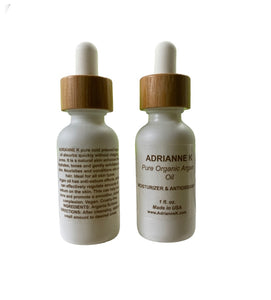ADRIANNE K Pure Organic Argan Oil. Moisturizer & Antioxidant for all Skin Types. 1 fl oz.