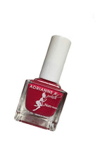Load image into Gallery viewer, passion! raspberry red gel effect nail polish by adrianne k .51 fl. oz., vegan. long lasting. glossy finish
