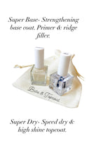 Load image into Gallery viewer, ADRIANNE K Top & Base Duo Set. Strengthening Base Coat and High Shine Top Coat. Nontoxic. Vegan