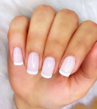 Load image into Gallery viewer, white lace! glossy opaque french manicure white nail polish, nontoxic, 10 free. gel effect, .51 fl oz