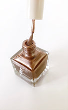 Load image into Gallery viewer, Noor! Shimmer Rose Gold Metallic Nail Polish, Nontoxic, Cruelty Free. Vegan, .51 Fl Oz