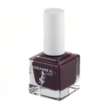 Load image into Gallery viewer, adrianne k 10 free glossy red wine nail polish, giselle! .51 fl oz. vegan. cruelty free. gel effect