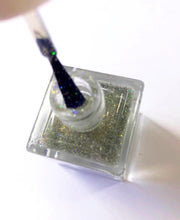 Load image into Gallery viewer, majestic! multicolor glitter nail polish or topcoat .51 fl. oz. quick dry. vegan. nontoxic. durable