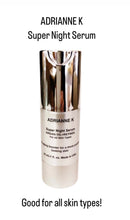 Load image into Gallery viewer, ADRIANNE K Retinol + Argon Oil Super Night Serum. Anti-aging Face Treatment for Men &amp; Women. No Parabens, Phthalates. 1 Fl Oz