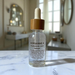 ADRIANNE K Pure Hyaluronic Acid Serum – Hydrating & Elasticity-Boosting Face Serum, 1 fl oz, Vegan & Cruelty-Free