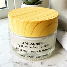 Load image into Gallery viewer, ADRIANNE K Hyaluronic Acid Hydrating Day and Night Cream. Anti Aging Moisturizer. Treats Lines and Wrinkles. 1.7 Oz ( 50 mL)