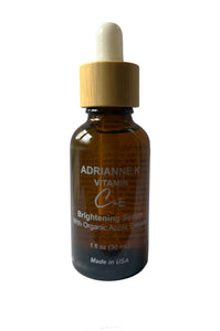 ADRIANNE K Skin Brightening Vitamin C Face Serum, Anti-aging Antioxidants, C, E, & A. Vegan. Cruelty Free., 1 fl oz( 30 mL)