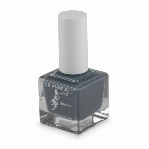 Chloe! Glossy Charcoal or Dark Gray Nail Polish. Quick Dry. Nontoxic. Vegan .51 Fl Oz