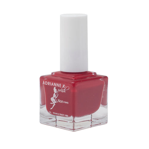 Tulip! ADRIANNE K Nontoxic Bright Red Nail Polish, Vegan. Glossy Finish., .51 Fl Oz.