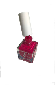 passion! raspberry red gel effect nail polish by adrianne k .51 fl. oz., vegan. long lasting. glossy finish