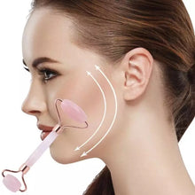 Load image into Gallery viewer, Rose Quartz Face Roller/ At Home Facial Tool. Anti-aging, Soothing, Reduces Skin Puffiness.