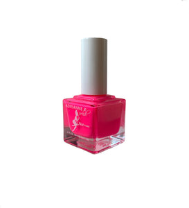 ADRIANNE K Neon Pink Nail Polish, Miami Pink. Gel Effect, Fast Drying and Nontoxic.