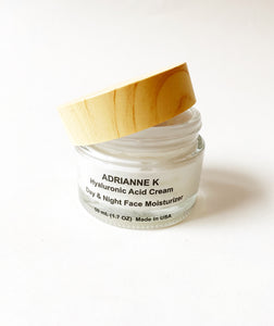 adrianne k hyaluronic acid hydrating day and night cream. unisex moisturizer. treats lines and wrinkles. 1.7 oz ( 50 ml)