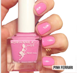 pink ferrari! adrianne k glossy barbie pink nail polish. quick dry. 10 toxin free,.51 fl. oz