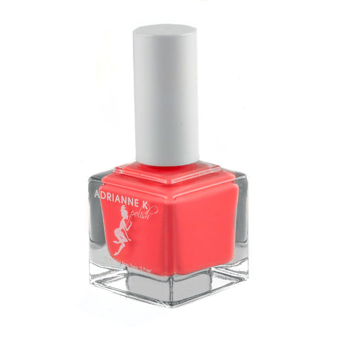 Wild Orange! Bright Orange Nail Polish with A Hint of Pink, .51 Fl. Oz. Glossy Finish. Cruelty Free